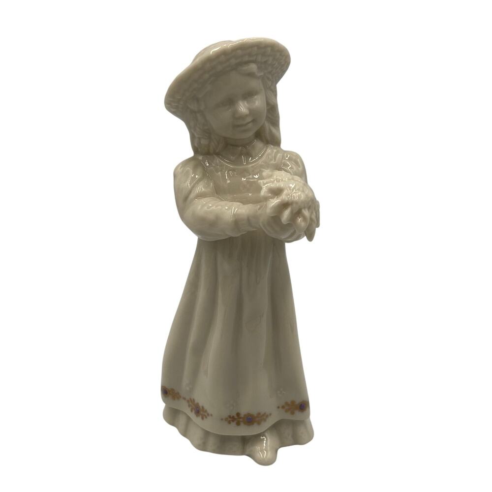 Lenox Vintage 1994 Jewels Collection Flowers for You  Girl Figurine